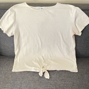 White shirt- Tie Front